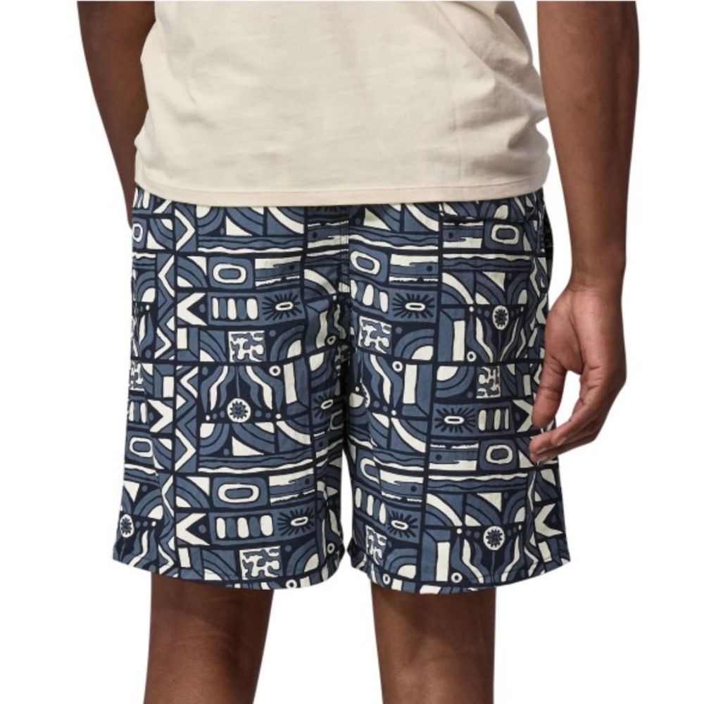 Patagonia Baggies Longs 7" Swim Trunk Shorts Men's S New Visions Navy Blue 58035
